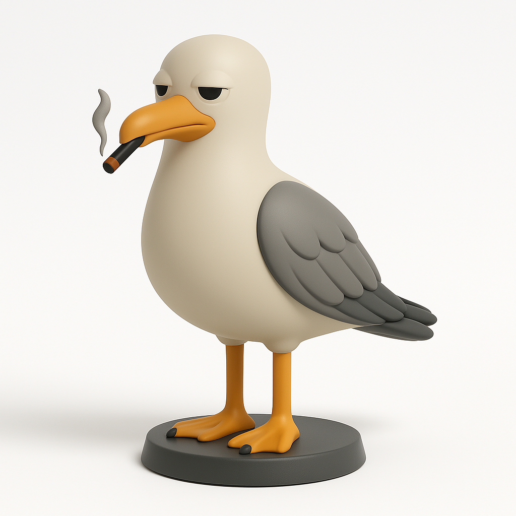 Radgie Seagull Acrylic Figurine