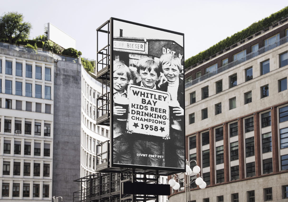 Whitley Bay Kids Beer Drinking Champions 1958 Print