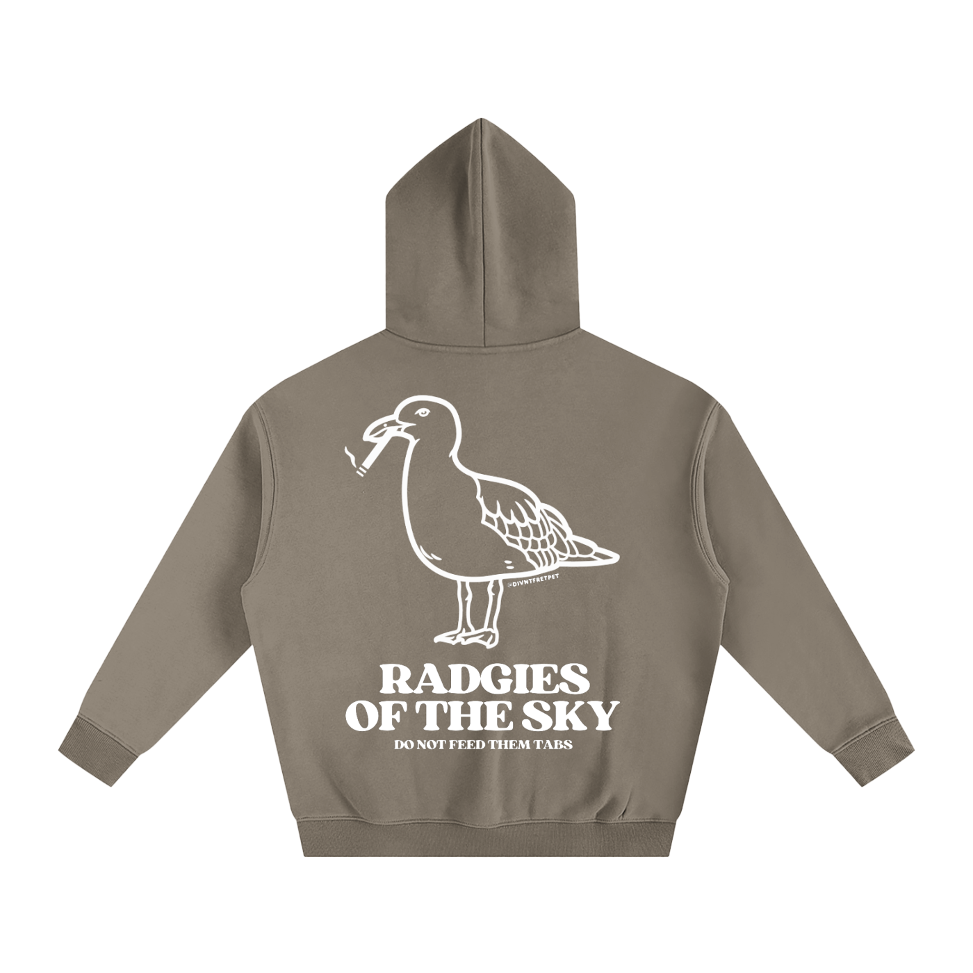 Divnt Fret Pet Radgie Seagull Oversize Fleeced Hoodie (more colours available)