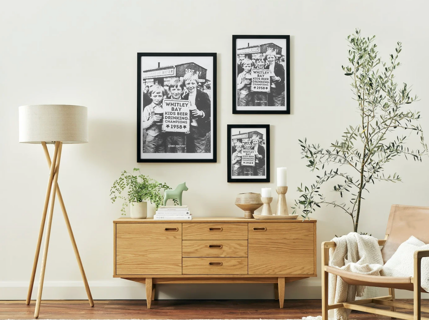 Whitley Bay Kids Beer Drinking Champions 1958 Print