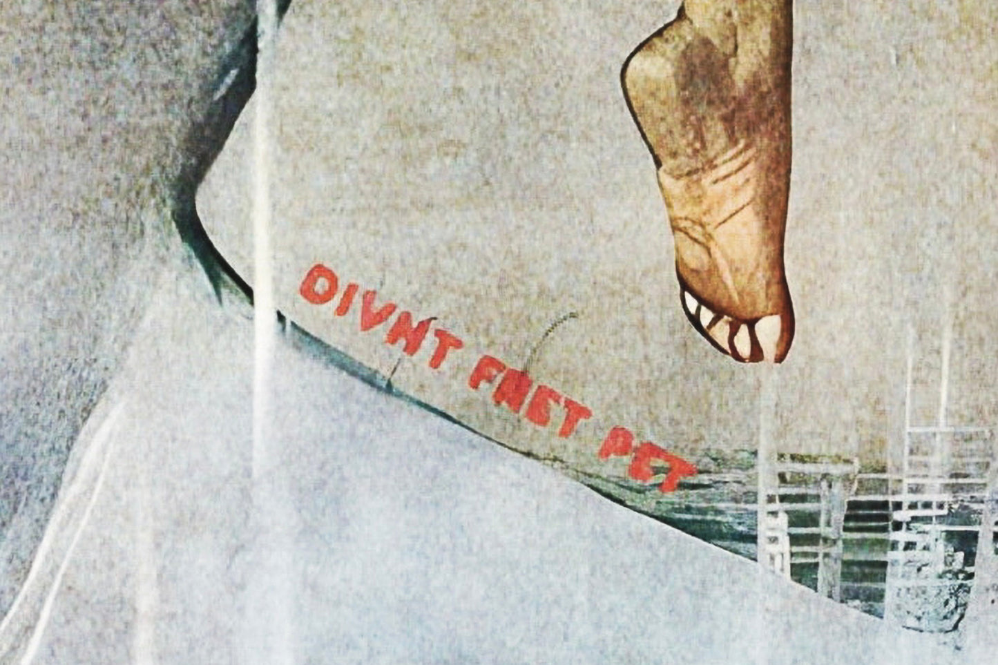 Whitley Bay Shark  Tourism Poster Print