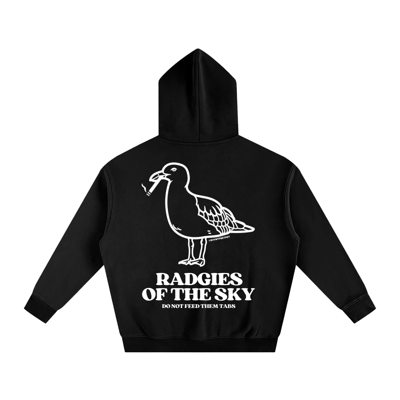 Divnt Fret Pet Radgie Seagull Oversize Fleeced Hoodie (more colours available)