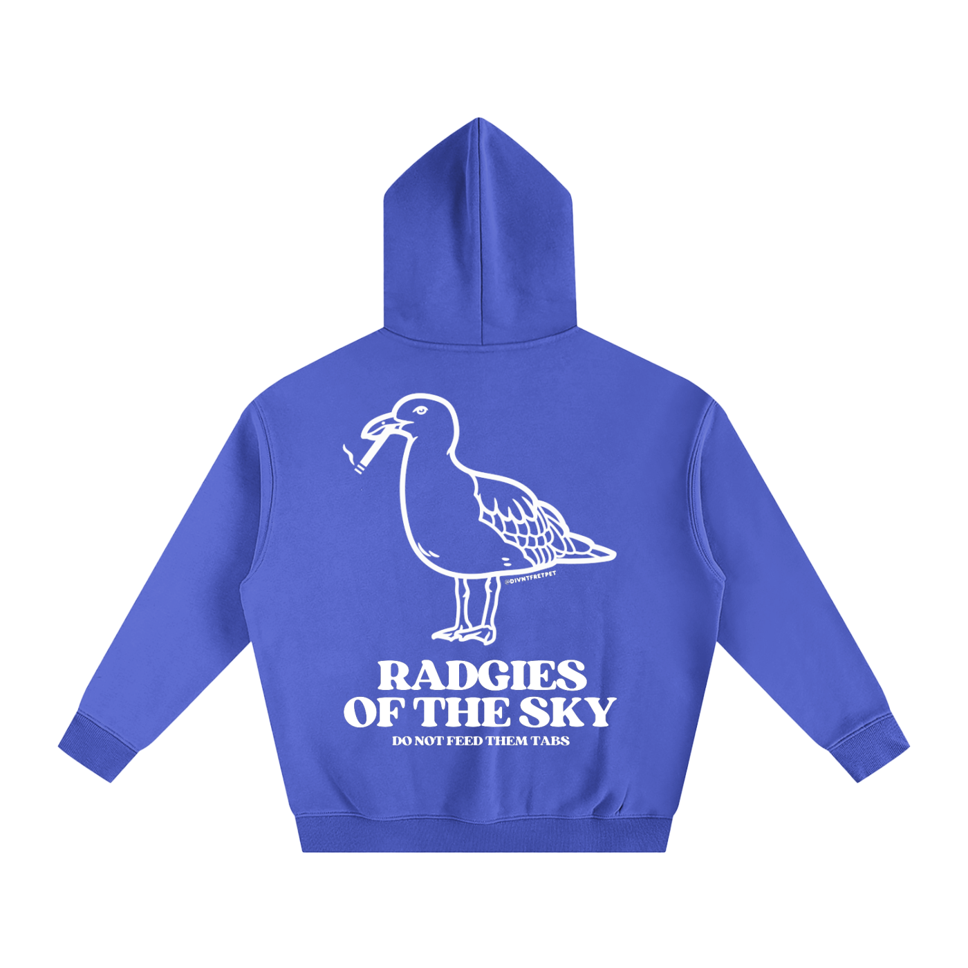 Divnt Fret Pet Radgie Seagull Oversize Fleeced Hoodie (more colours available)
